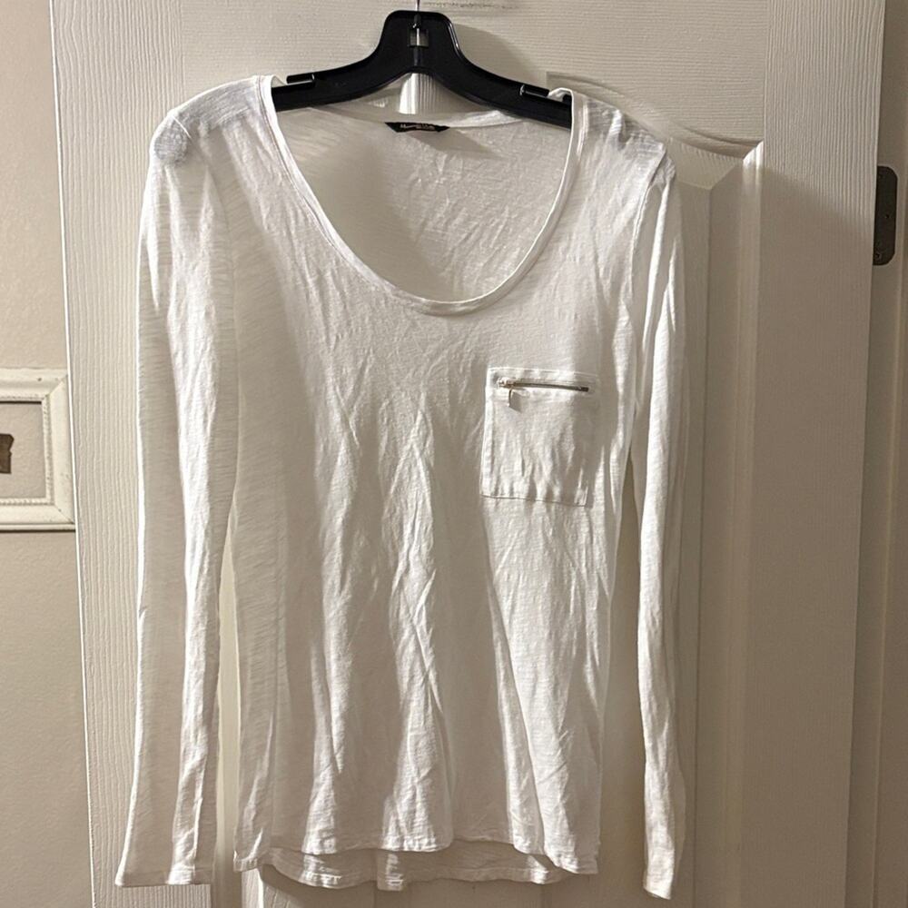 Mossimo Dutti EUC‎ White Long-Sleeved T-Shirt size L